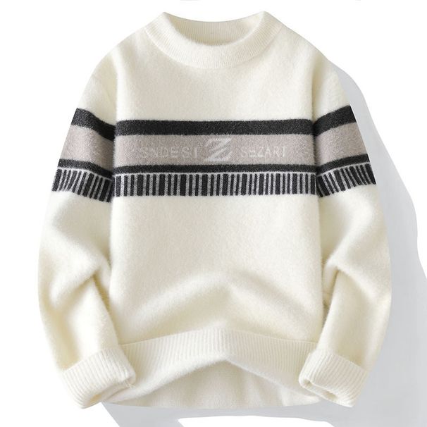Pure Cross-Border Foreign Trade Dropshipping Knitted Quality Mink Velvet Student Wool Men Thickened Half Turtleneck_viptrois.com
