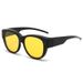 Men's Sunglasses Two In One Polarized Sunglasses For Myopia Women Set Round Frame Can Be Put On Myopia Glasses Sunglasses Set Ultra Light Large Frame_viptrois.com