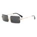 Square Frameless Sunglasses For Women – Trendy Gradient Metal Glasses Fashion Trends_viptrois.com