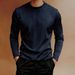 Men's Long Sleeve T-Shirt – Streetwear Style, Slim Fit, Polyester Blend, Breathable & Comfortable, Striped Casual Tee_viptrois.com