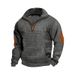 2026 Autumn Winter Men's Casual Plaid Zipper Open Front Suede Embroidered Jacquard Sweatshirt_viptrois.com
