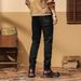 Black Casual Pants Men's Small Foot Stretch Jeans Fashionable Cycling Trousers_viptrois.com