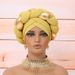 New Twisted Golden Braids Ladies Fashionable And Elegant Headscarf Hat_viptrois.com