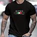 Men's Cotton T-Shirt ROME Letter Printed Pattern Short Sleeved Base Coat Round Neck Sports Shirt_viptrois.com