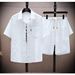 Men's New Short Sleeved Thin Handsome Sportswear Retro Trend Fashion Sports Suit_viptrois.com