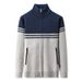 Korean-Inspired Fleece-Lined Stand Collar Knit Cardigan – Winter Plush Zippered Jacket For Men (5 Sizes, 3 Colors, Relaxed Fit)_viptrois.com
