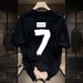 Men's Clothing High End Heavyweight Cotton Short Sleeved T Shirt For Men Ins Trendy Street Loose Tops T Shirt For Men Summer_viptrois.com