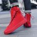 European Warm Series High-top Lace-up Fashion Trend Men's Shoes Youth Outdoor Casual Thick-soled Sneakers Spring And Autumn Large Size Zipper_viptrois.com