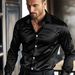 Men's Clothing Men's Casual Bright Drape Business Casual Spring And Autumn Long Sleeved Non Iron Anti Wrinkle Shirt_viptrois.com