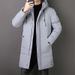 Men's Heavyweight Winter Coat - Insulated Polyester Long Parka With Hood For Big & Tall (Gray, Green, Black)_viptrois.com