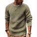 Men's Chunky Knit Sweater – Oversized Winter Pullover With Color-Block Design For Streetwear & Casual Wear_viptrois.com