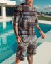Men's Clothing Summer Casual T Shirt Set 3D Print Fashion Hip Hop Crew Neck Shirts Beach Shorts Fashion Mens_viptrois.com