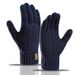 Pulse Cross-Border New Winter Warm Touch Screen Fleece-Lined Thick Knitted Cold-Proof Alpaca Wool Men's Gloves_viptrois.com