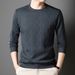Men's Heavy Jacquard Knit Sweatshirt - Autumn Fashion Crewneck Pullover, Slim Fit Casual Top_viptrois.com