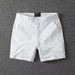 Premium Products Workwear Cotton Shorts Summer Men's Slim Fit Solid Color Loose Thin Three Quarter Casual Pants_viptrois.com