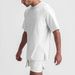 Men's Oversized Cotton T-Shirt Summer Casual Loose Fit Round Neck Short Sleeve Split Hem Tee For Gym Running Workout_viptrois.com