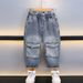 A8006 Blue Princess Pants Basic Style New Children's Miscellaneous European And American Jeans_viptrois.com