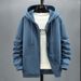 Fleece Hooded Cardigan Men's Autumn And Winter New Trendy Fashion Jacket Fattened And Enlarged Large Size Loose_viptrois.com