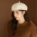New Large Head Circumference Beret For Women 2024 Korean Version Simple Solid Color Autumn Winter Fashion Artistic_viptrois.com