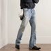 men's clothing women's retro washed distressed trousers for men and women with whiskers ruined hem blue jeans_viptrois.com