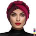 Muslim hat Around the head braid hat ethnic Xiangyun gold wire double fold color scarf_viptrois.com