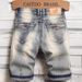 Men's Clothing High Quality Summer Denim Shorts Trendy Split Pants Mid Length Pants_viptrois.com