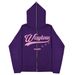 European And American Dark Y2K Men's Hoodie Gothic Couple Harajuku Loose-fitting Long Zippered Versatile Sweatshirt_viptrois.com