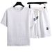 Men's Clothing Summer T Shirt Short Sleeved Two Piece Suit For Men Jacquard Suit Trendy Casual Sports Men_viptrois.com