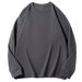 Autumn And Winter Solid Color Hoodie Loose Base Men's Fashion Round Neck Inner Top_viptrois.com