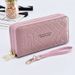 Wallet Card Cases Wallet Women Long Simple Wrist Strap Clutch Bag Double Zipper Large Capacity Mobile Phone Bag_viptrois.com