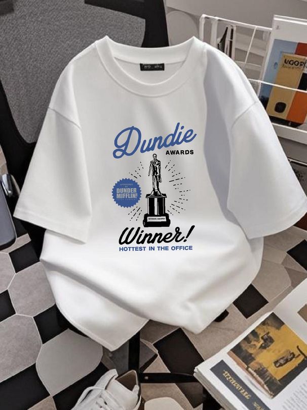 The Office 2005 Dundie Awards Winner Adult Large T Shirt Designer Clothes Comfortable Versatile Graphic Top For Everyday Wear Soft Fashion Unisex_viptrois.com