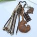 Leather Croissant Keychain Creative And Extremely Complex Bag Accessories Key Pendant_viptrois.com
