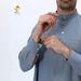 New Muslim Arabic Robe Cross-Border Trade Men's Clothing Long Shirt Stand Collar Pocket_viptrois.com