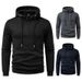 Men's Clothing Half-Zip Hooded Sweatshirt – European Fit Pullover With Modern Streetwear Style (S-XXL, Navy/Black/Charcoal Grey)_viptrois.com