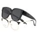 Men's Sunglasses Windproof Myopia Set Of Glasses New Retro Square Frame TR Set Of Glasses Sunshade Anti Dizziness Eye Protection Sunglasses_viptrois.com