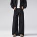 Men's Clothing & Archer0603 & American Retro Old Money Style Raw Denim Black Wide Leg Jeans Men's Cleanfit Floor Length Pants_viptrois.com
