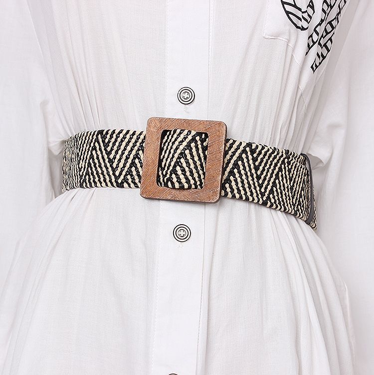 2019 New Style Literary Grass Braided Mori Women’s Bohemian Dress Belt Decorative Jeans Belt_viptrois.com