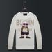 Men's Clothing New Trendy Brand Hot Diamond Print Rabbit Black Round Neck Large Size Handsome Long Sleeve Jacket_viptrois.com