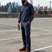 Men's Corduroy Zip Up Sweatshirt Set Outdoor Loose Fitting Workwear Commuter Style New Arrival Spring Autumn_viptrois.com