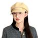 Korean Fashion Simple Button Octagonal Autumn Winter New Duckbill Beret Internet Celebrity Ins Artist Hat For Women_viptrois.com
