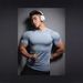 Men's Clothing New Casual Running Sports Fitness Strength Solid Color Training Exercise Quick Drying Stretch Short Sleeved T Shirt_viptrois.com