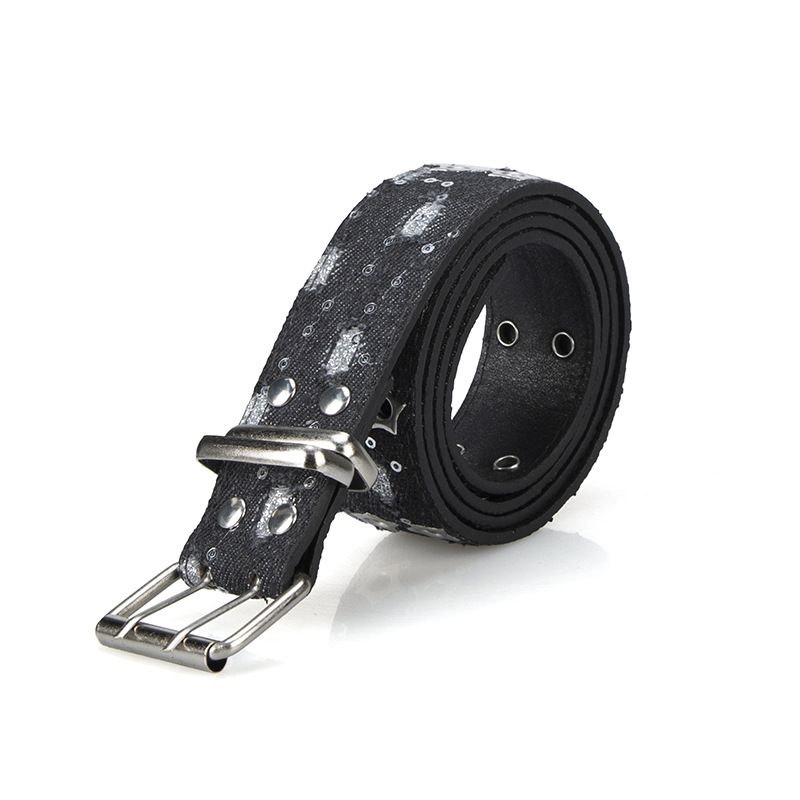 Punk Style Double-Breasted Korean Version Jeans Fashion Star Decoration Versatile Belt_viptrois.com