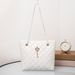 Crown Embroidered Tote Bag - Stylish Casual Shoulder Bag For Women (Fashion, Large Capacity, Floral Design, Versatile Daily Use)_viptrois.com