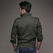 Men's Casual Work Jacket - Lightweight Cotton Spring Autumn Coat With Zipper, Loose Fit, Stand Collar (Khaki, Green, Black) - Sizes 4XL-6XL_viptrois.com