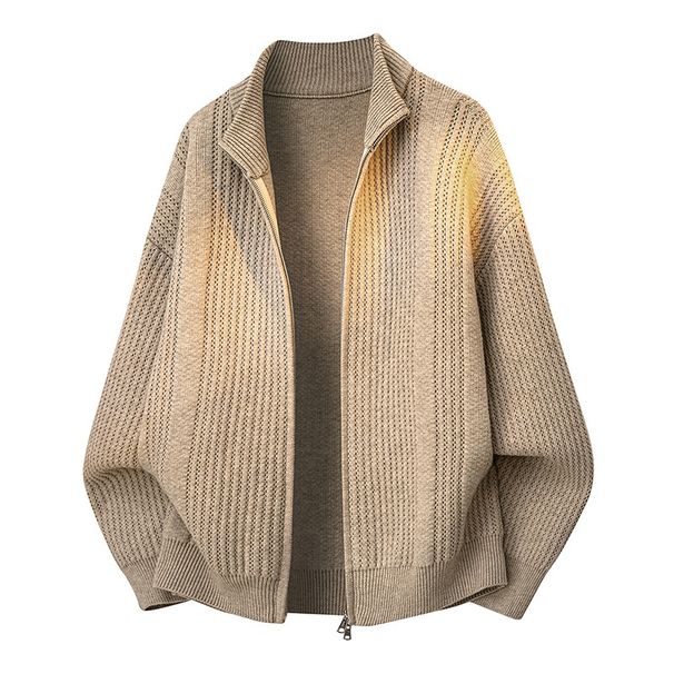 2025 Autumn Winter Loose Thickened Round Neck Sports Style Youth Pullover Knitted Men's Warm Wool Sweater Jacket_viptrois.com