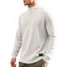 American Style Spring And Autumn Simple Casual Men's Loose Jacquard Stand Collar Half-Zip Base Shirt Sweatshirt For Men_viptrois.com