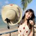 Hats made of women's straw, popular on the internet summer beach outings. Fashionable versatile for shading and sun_viptrois.com