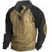 Pure Pure 2024 Cross-Border Independent Station European Size Autumn Winter Men's Casual Henley Sports Sweatshirt Top_viptrois.com