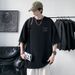 220G Heavy Weight Combed Cotton Short-sleeve T-shirt For Men, Drop Shoulder, Youth Summer Loose Fit, Large Size, Trendy,_viptrois.com