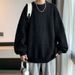 Unisex Oversized Knit Sweater – Minimalist Crewneck Pullover, Soft Polyester Winter Essential (M-2XL, )_viptrois.com